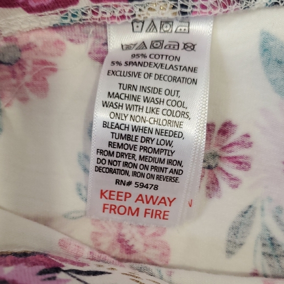 Isaac Mizrahi Kids Floral Leggings - Pink and Purple - Picture 6 of 9